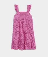 Girls' Tiered Eyelet Dress