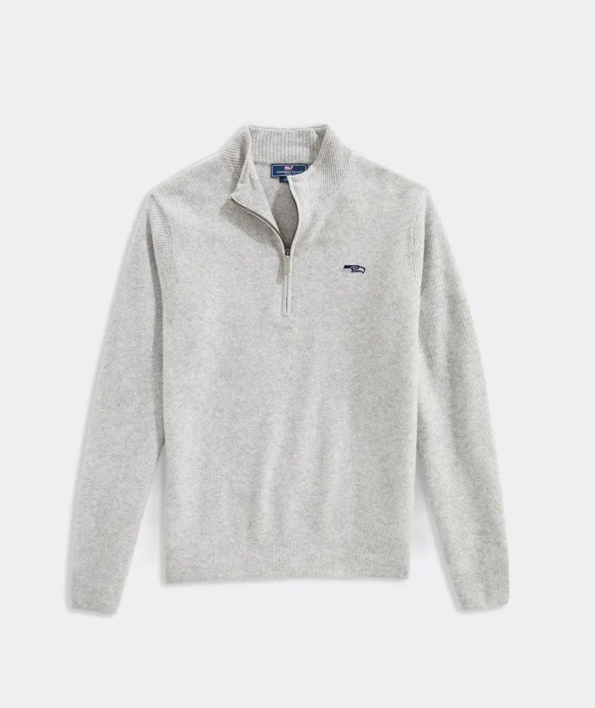 Seattle Seahawks Cat Cay Cashmere Quarter-Zip