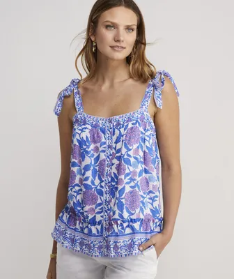 Hydrangea Block Floral Tank