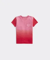 Girls' Vintage Whale Dip-Dyed Short-Sleeve Pocket Tee