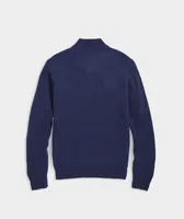 Cashmere Fisherman Rib Quarter-Zip Sweater