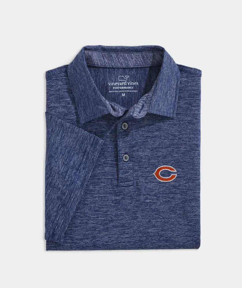 Chicago Bears Destin Stripe Sankaty Polo