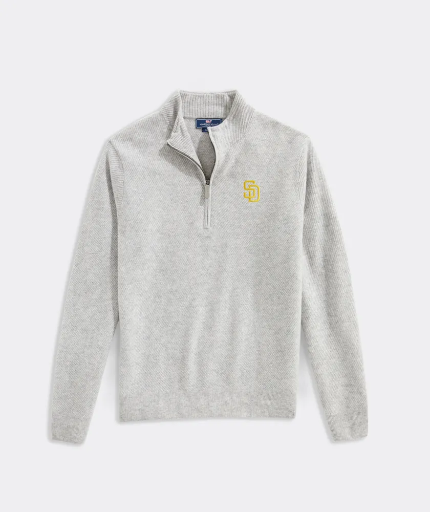 San Diego Padres Cat Cay Cashmere Quarter-Zip