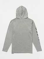 Hodad Hooded Long Sleeve Shirt - Heather Grey