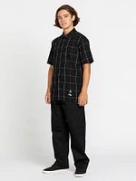 Schroff X Volcom Plaid Short Sleeve Shirt - Black