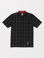 Schroff X Volcom Plaid Short Sleeve Shirt - Black