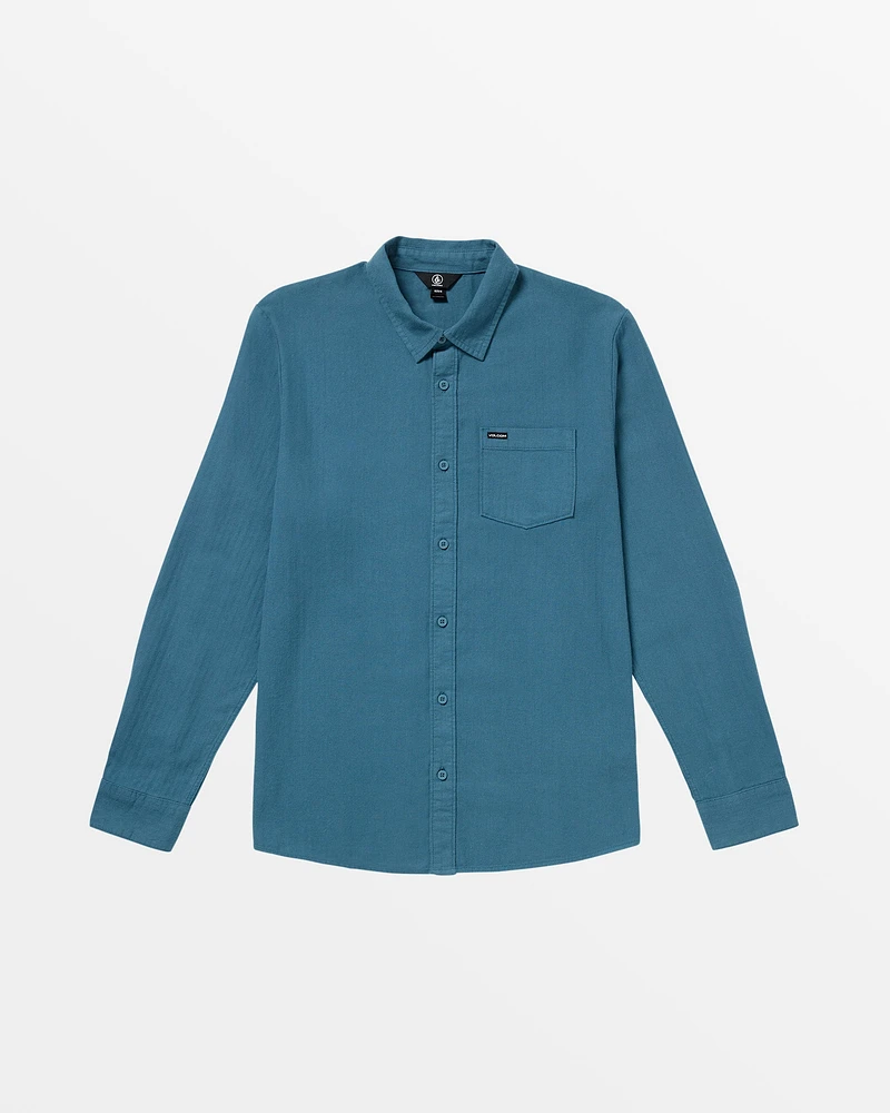 Loreto Flannel Long Sleeve Shirt - Ocean Teal