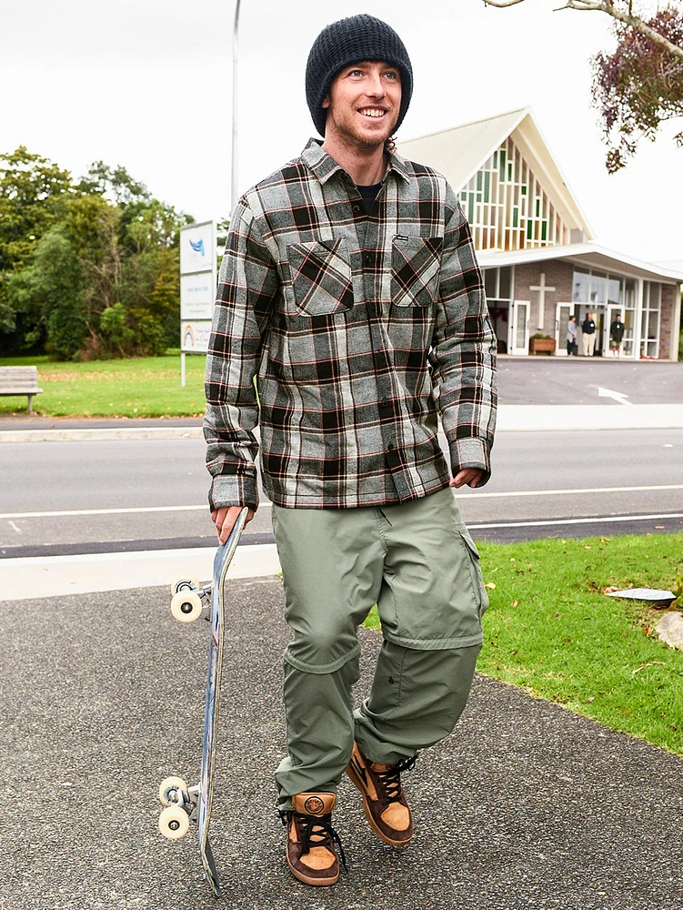 Brickstone Lined Flannel Long Sleeve Shirt - Dirty White