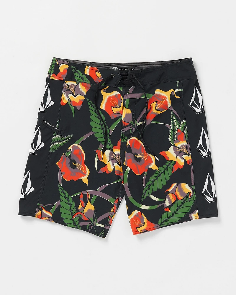 Iconic Floral Mod-Tech Trunks - Black