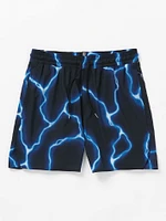 Featured Artist Travis Spinks Ascender Elastic Waist Shorts - Black