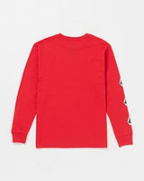 Iconic Stone Long Sleeve Tee - Ribbon Red