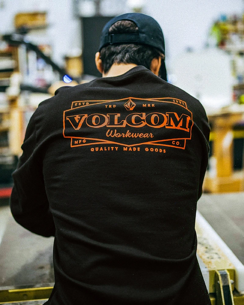 Volcom Workwear Union Long Sleeve Tee - Black