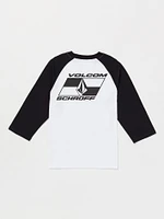 Schroff X Volcom 3/4 Raglan Tee - White