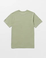 Solid Short Sleeve Shirt Pocket Tee - Green Tea