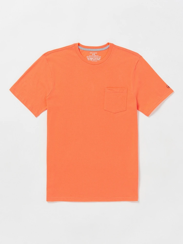 Solid Pocket Tee Short - Turbo Orange