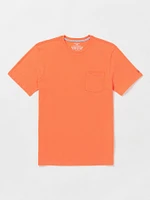 Solid Pocket Tee Short - Turbo Orange