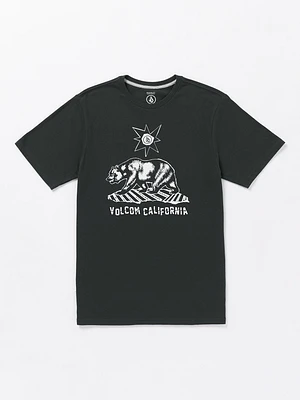 Grizzled Short Sleeve Tee - Washed Black Heather