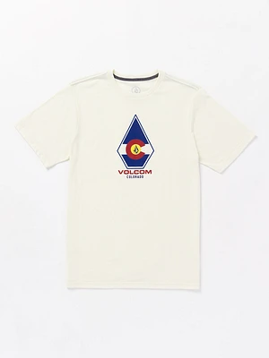 Coloradical Flag Short Sleeve Tee - Off White Heather