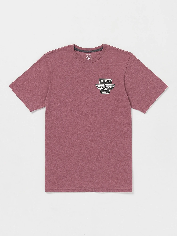 Wing It Short Sleeve Tee - Oxblood Heather