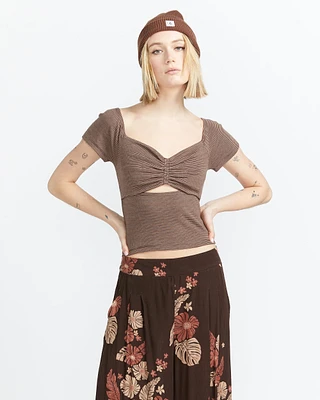 Fleurmaid Top - Bear Brown