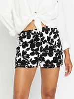 Coco Ho Rib Shorts - Black White