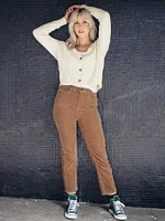 Stoned Straight Corduroy Pants - Mocha