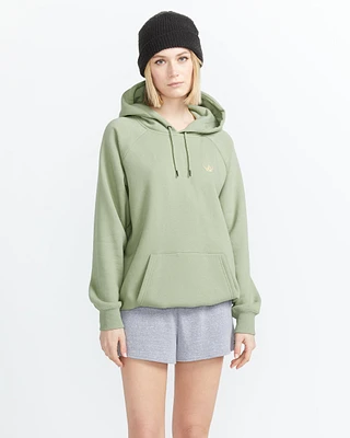 Truly Stoked Boyfriend Pullover Hoodie - Sage