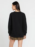 Dede Boyfriend Crew Sweatshirt - Black