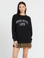 Dede Boyfriend Crew Sweatshirt - Black