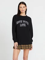 Dede Boyfriend Crew Sweatshirt - Black