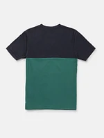 Big Boys Blockstone Crew Short Sleeve Tee - Navy