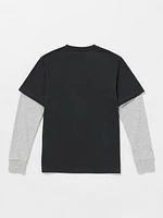 Big Boys Ranso Twofer Long Sleeve Shirt - Black