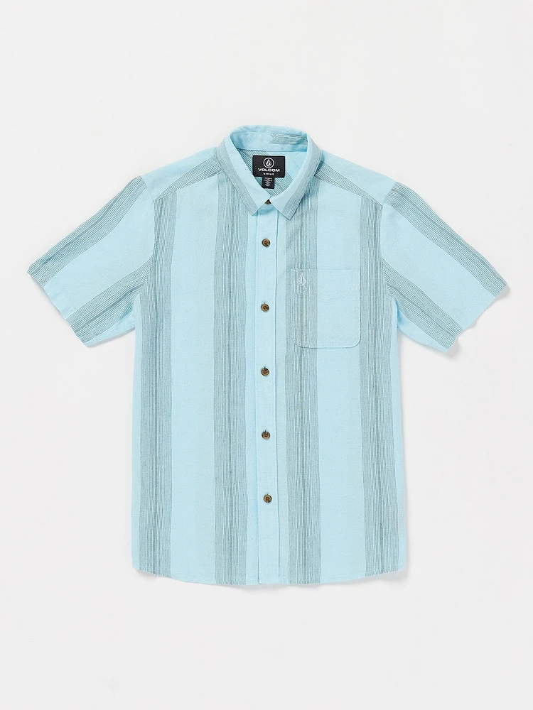 Big Boys Flaxstone Short Sleeve Shirt - Crystal Blue