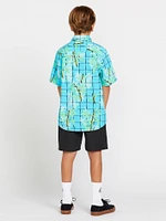 Big Boys Bamboozeled Floral Short Sleeve Shirt - Clearwater