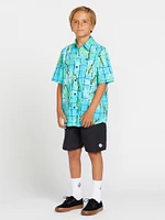 Big Boys Bamboozeled Floral Short Sleeve Shirt - Clearwater