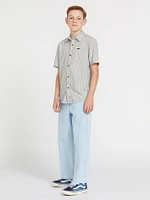 Big Boys Barstone Woven Short Sleeve Shirt - Tower Grey