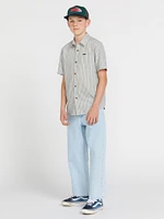 Big Boys Barstone Woven Short Sleeve Shirt - Tower Grey