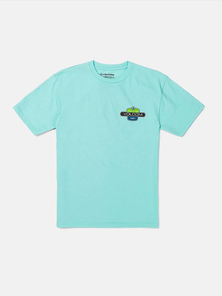 Big Boys Back Fill Short Sleeve Tee - Crete Blue