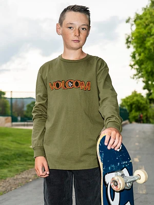 Big Boys Squable Long Sleeve Tee - Military