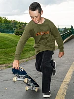 Big Boys Squable Long Sleeve Tee - Military