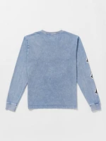 Big Boys Iconic Stone Plus Long Sleeve Tee - Denim