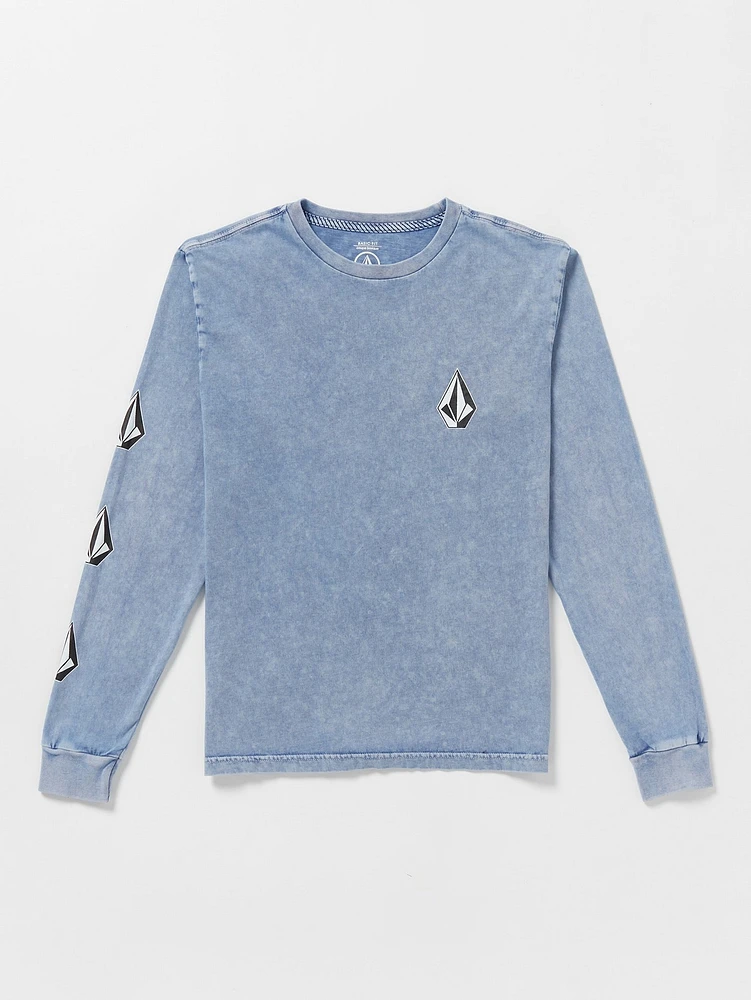 Big Boys Iconic Stone Plus Long Sleeve Tee - Denim