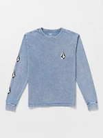 Big Boys Iconic Stone Plus Long Sleeve Tee - Denim