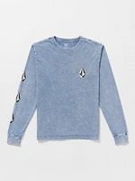 Big Boys Iconic Stone Plus Long Sleeve Tee - Denim