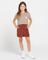 Little Girls Pkt Dial Short Sleeve Tee