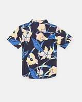 Little Boys Varkala Short Sleeve Shirt - Navy