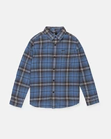 Big Boys Caden Plaid Long Sleeve Shirt