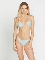 Simply Solid Slide Triangle Bikini Top - Sea Glass