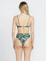 Leaf Ur Life High Waist Bikini Bottom - Emerald Green