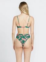 Leaf Ur Life High Waist Bikini Bottom - Emerald Green